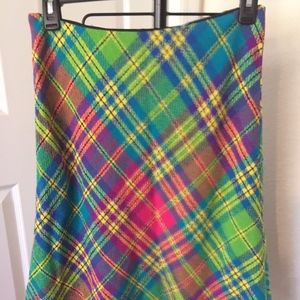 ESCADA FABULOUS COLORFUL NEW WOOL LINED SKIRT 38
